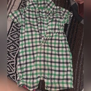 Carter's Cozy Green & Black Bodysuit One Piece